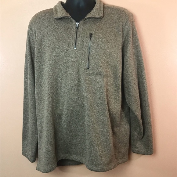 Outdoor Life Brown 1/4 Zip Pullover With Zip Chest Pocket Men XL Sweatshirt - Picture 1 of 5